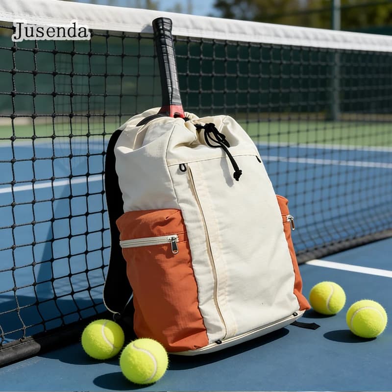 Jusenda Tennis Rack Portable Bag, Light Backpack with Coulisse for Open Sports, for Men and Women, Hiking Bag