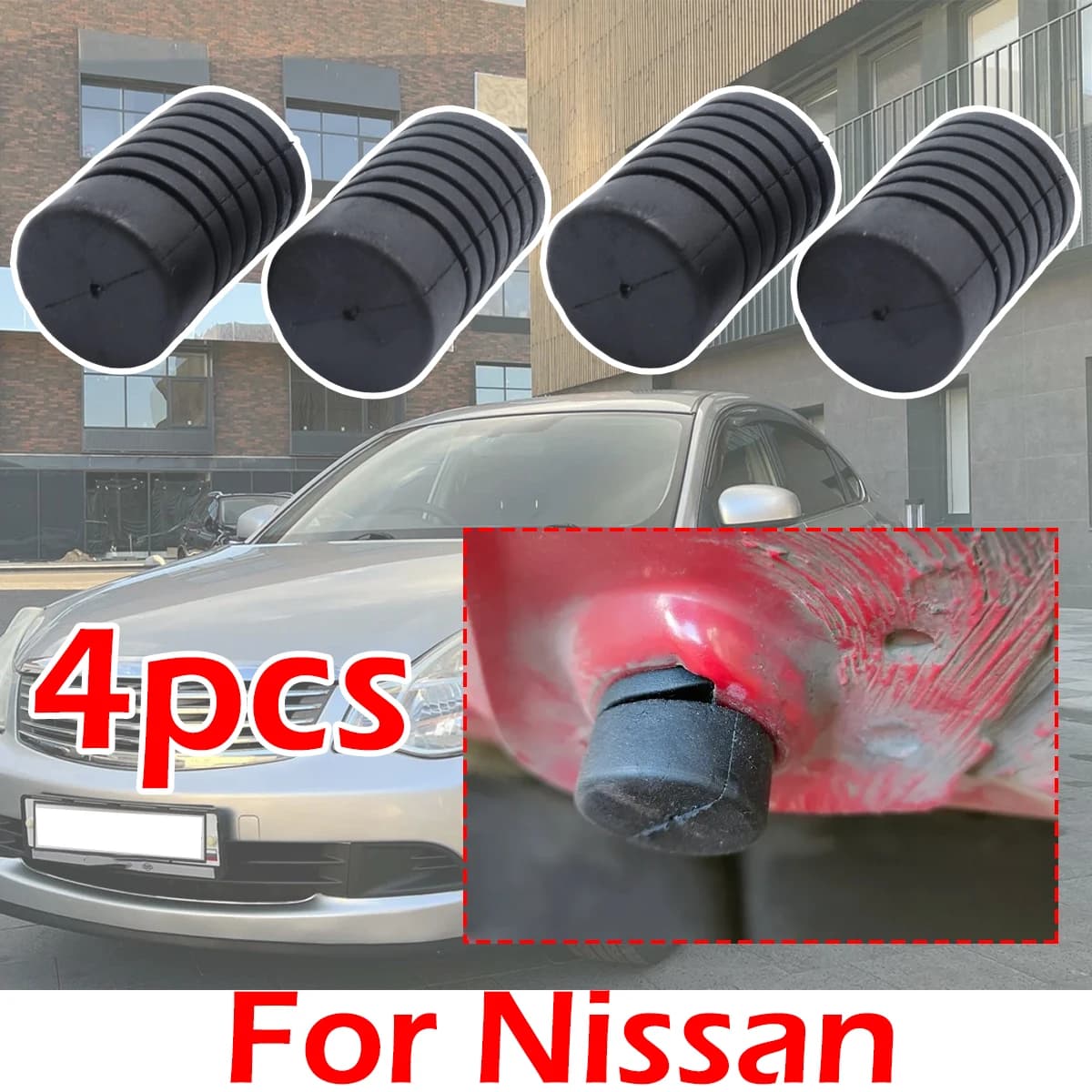 4pc Per Nissan note E12 Foglia Cofano Cofano Tronco Portellone Buffer Porta Copertura Del Motore Antiurto Cuscino Pad Bande Pier Shock Stop