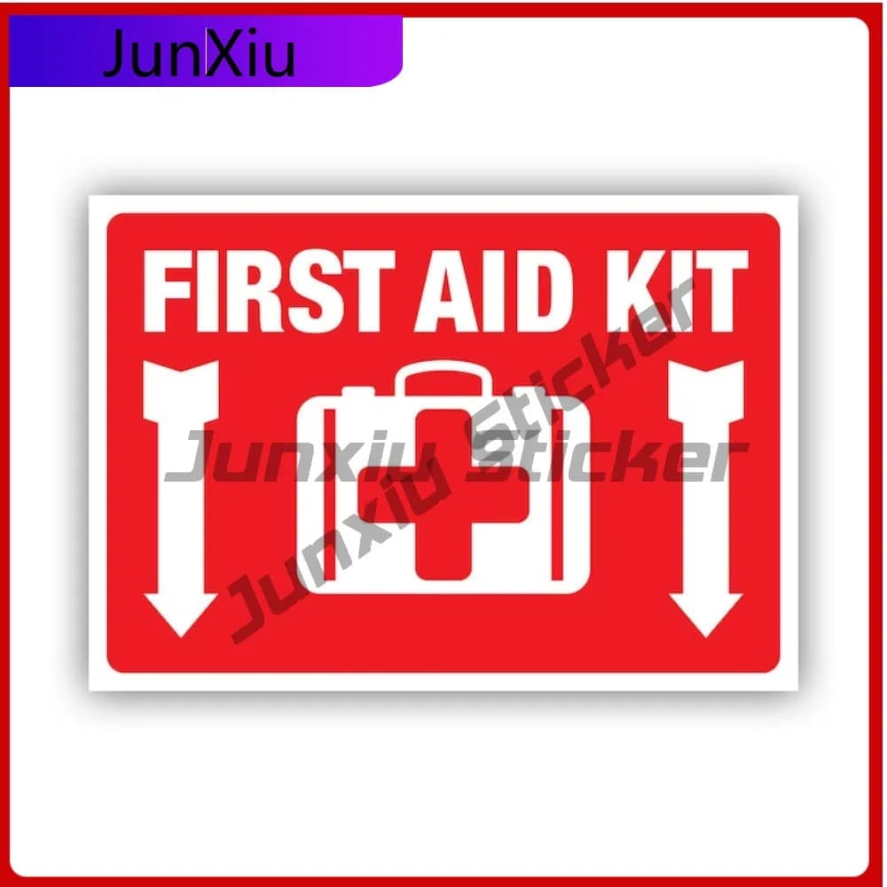 Adesivo per kit di pronto soccorso, decalcomanie creative, avviso di sicurezza, servizio, ufficio, magazzino, decorazione auto, adesivo per auto, decalcomania in vinile impermeabile