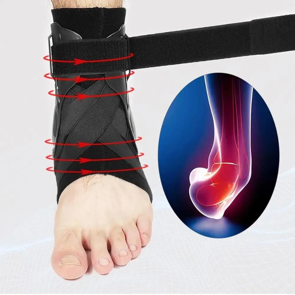 Supporto per Caviglia Regolabile, Fascia Ergonomica Portatile per Caviglia, Protezione Traspirante per Piede, Recupero da Infortuni