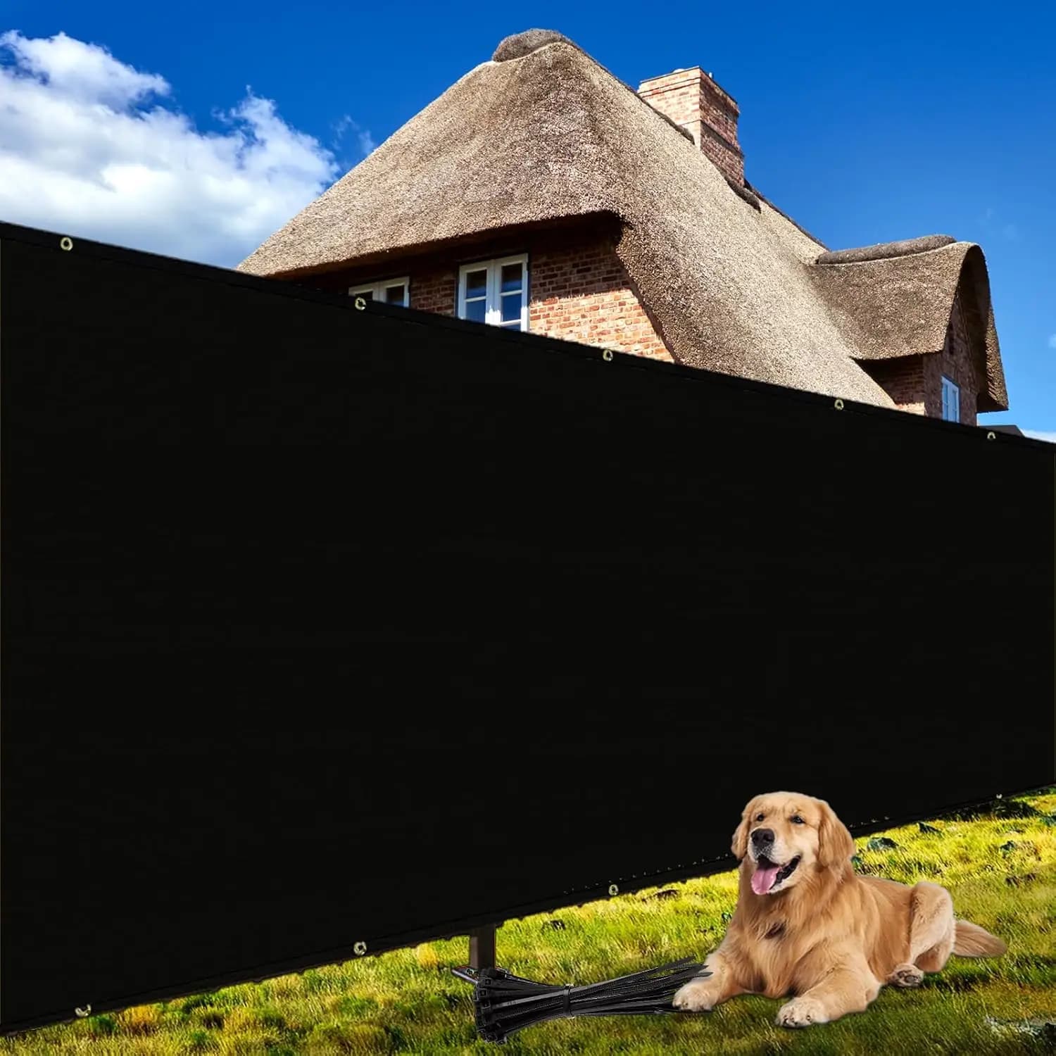 Fence privacy screen, privacy fence screen for heavy loads, net barrier for outdoor curtains, cable ties included