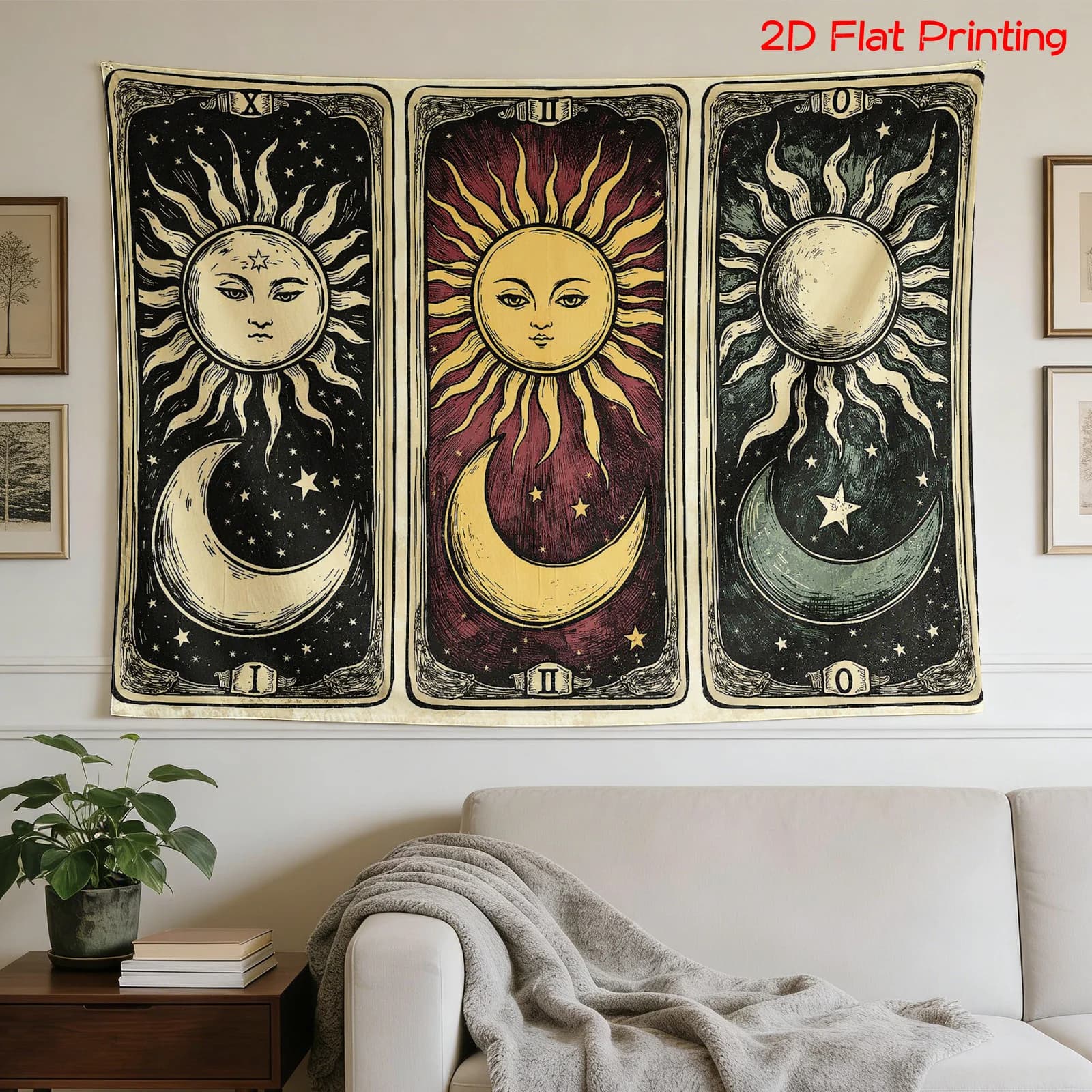 Boho Zodiac Astrology Tapestry Wall Hanging Cosmic Celestial Constellation Art Bohemian Mystic Decor Tapestry 180x320cm