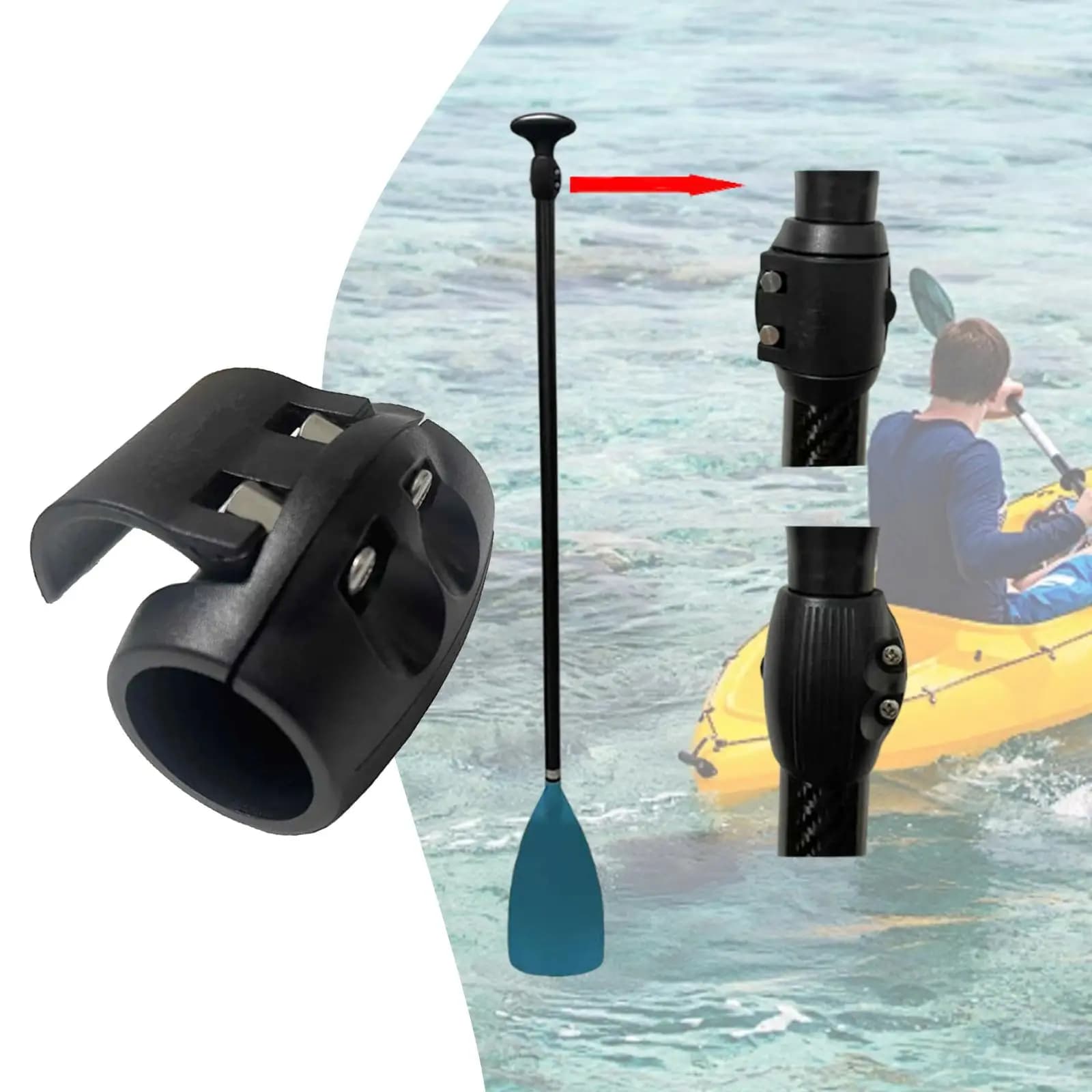 Morsetto per pagaia a sgancio rapido Forniture leggere Accessori Multifunzione per kayak all'aperto Paddleboard Sport acquatici Rafting