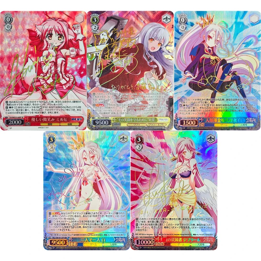 Carta da collezione Anime firmata Weiss Schwarz NO GAME NO LIFE NGL/S58-080SP SP Shiro Foil Carta strutturata Regali giapponesi Giocattolo
