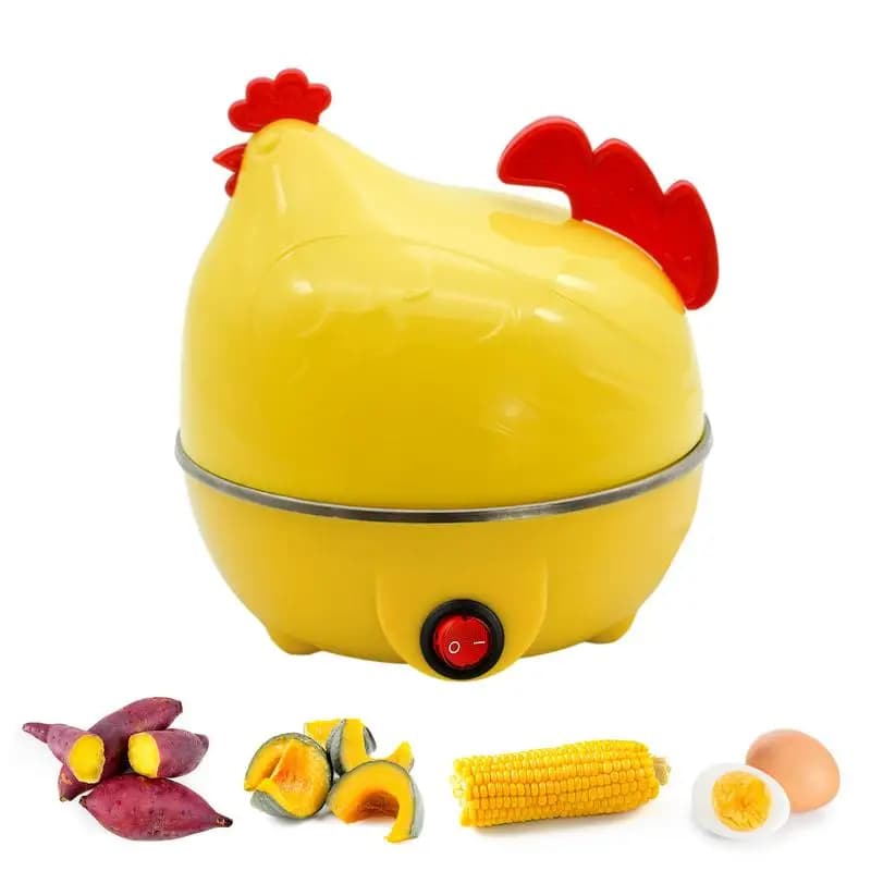 Home Chicken Shaped 7-Egg Capacity Egg Boiler Cooker Kitchen Cooking Appliance For Soft Hard Boiled Eggs