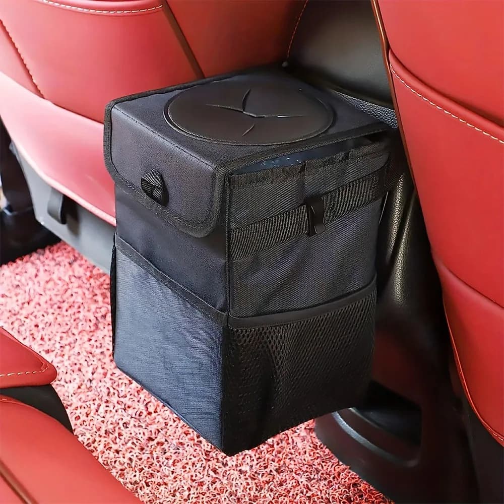 Cestino della spazzatura universale per auto 1pc, pattumiera sospesa con tasche portaoggetti, mantieni pulita la tua auto