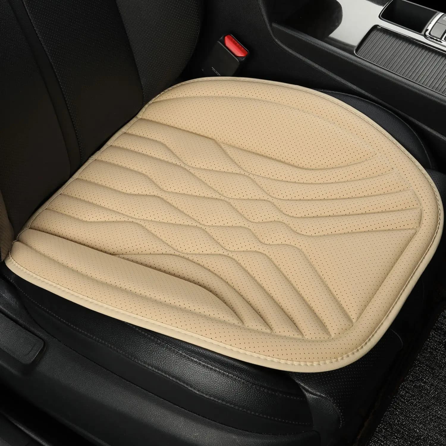 New Car Seat Cushion Four Seasons Universal Half Pack Leather Press Square Cushion Backrest Single Seat Anti slip and Wear resis