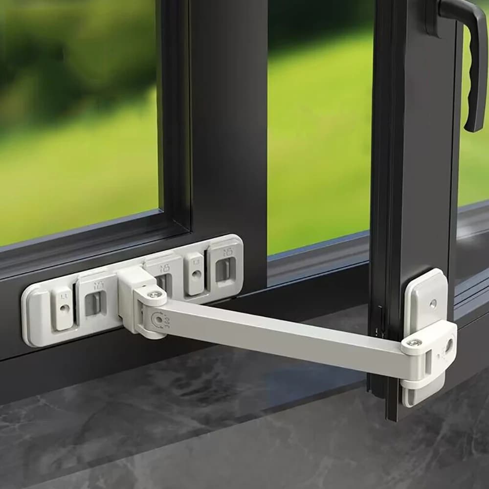 Serratura di sicurezza per finestra di casa per protezione di sicurezza per bambini Serrature per limiti per porta scorrevole Fibbia per finestra regolabile anticaduta anti-apertura