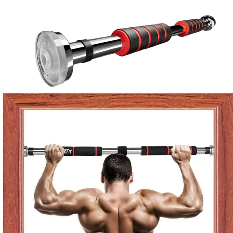 Barra Telescopica per Trazioni Resistente, Regolabile per Porta, Antiscivolo, per Allenamento di Forza e Fitness a Casa per Uomini e Donne