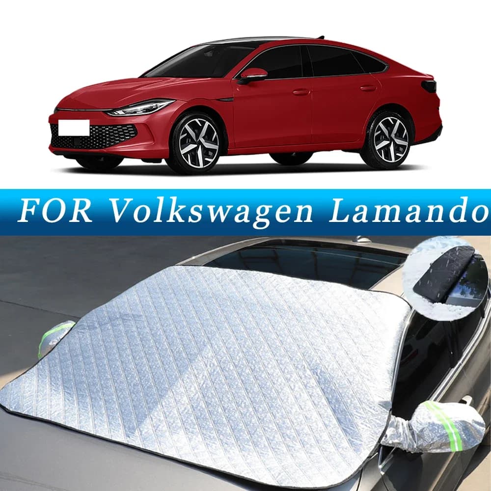 Copertura per parabrezza parasole per auto addensata ora con 5/9 magneti Protezione UV Anti neve Luce solare per Volkswagen Lamando