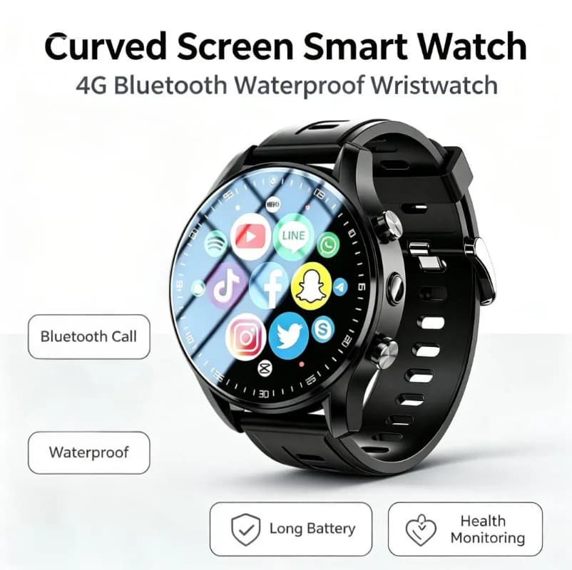 Men Women Unisex Smart Watch Multi‑App Bluetooth Call Large Storage Fitness Tracking Running Sports Wristwatch