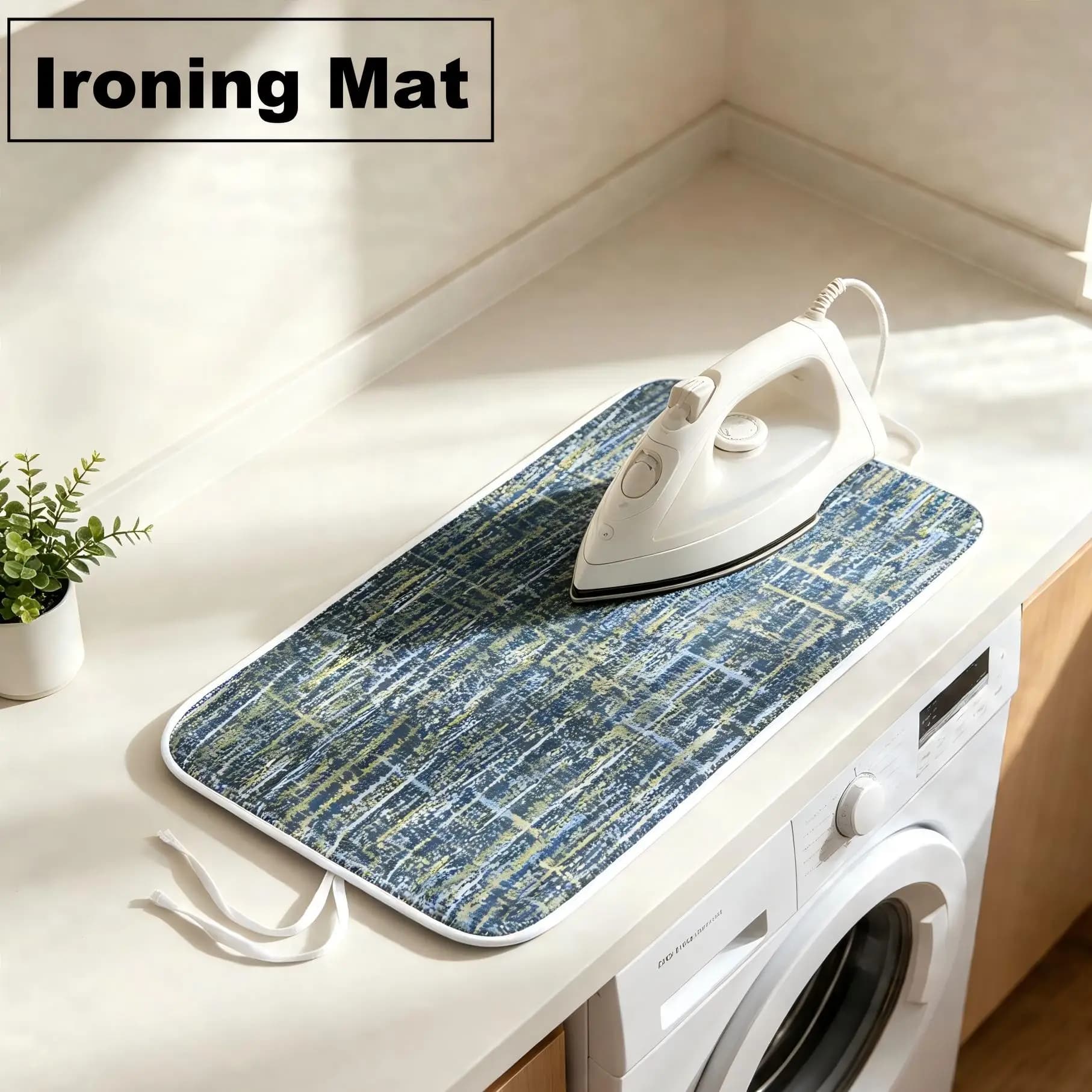 Tappetino da stiro portatile resistente al calore, tappetino da stiro pieghevole, coperta da stiro da viaggio, design salvaspazio per viaggi/uso domestico, adatto