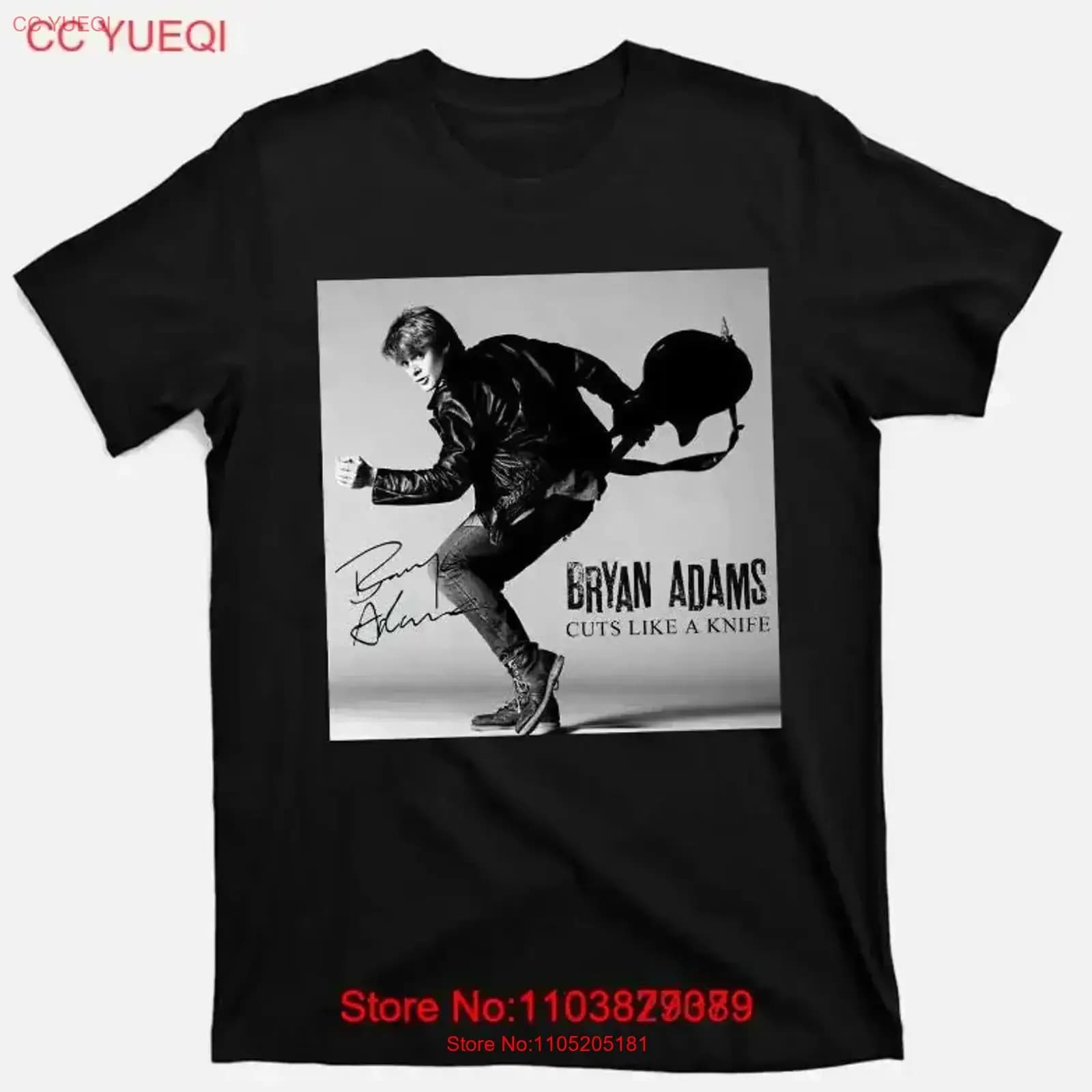New Popular Bryan Adams Cuts Like a Knife Cotton Black T Shirt vintage Washed Comfortable Stylish Slightly designer clothes