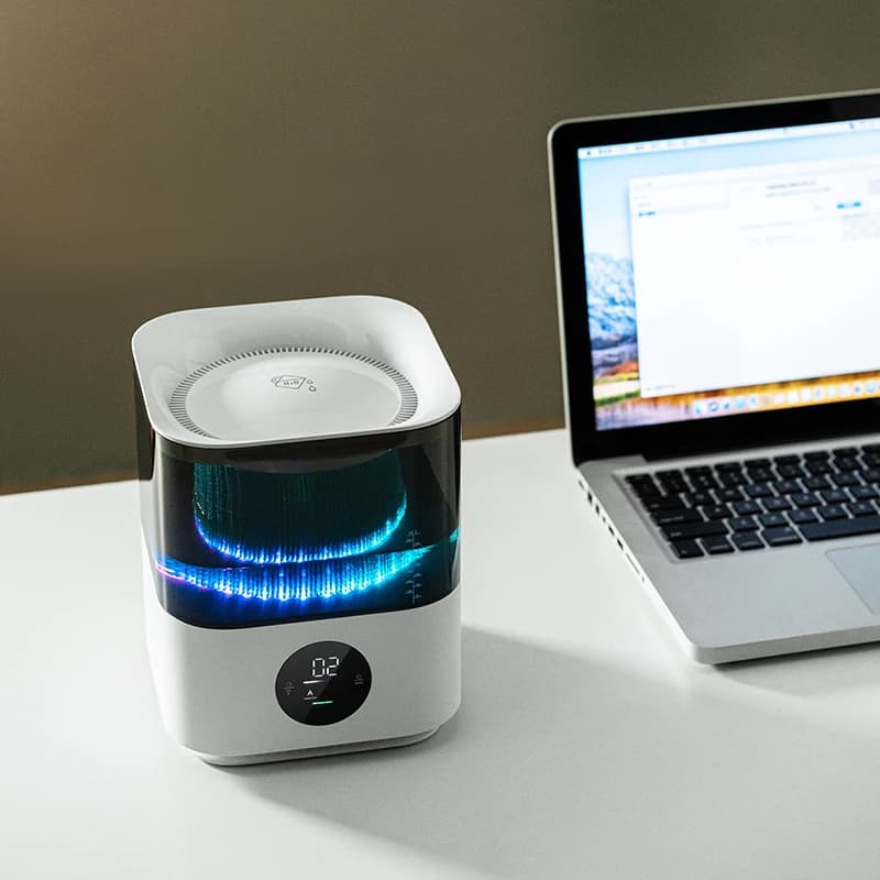 EE& Pr Home Use Smart Air Purifier Low Noise Operation with LED Screen Humidifying Function No Mist for Bedroom and Living Room※