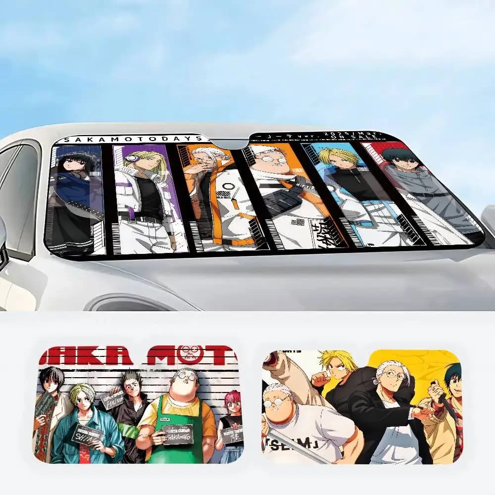 Parasole per Parabrezza Anime S-Sakamoto Days, Copertura Protettiva Solare per Auto, Protezione Solare per Veicoli