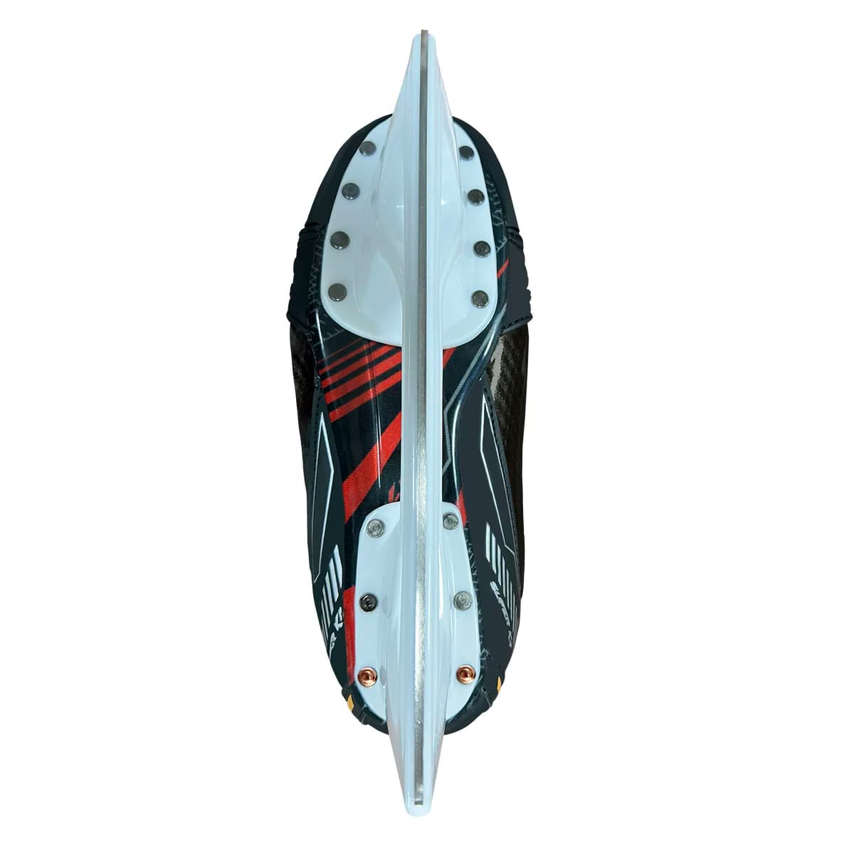Pattini da Hockey su Ghiaccio - Neri con Chiusura Pull-On, Lame in Acciaio Inossidabile, Fodera ad Alta Densità, 2,5 kg