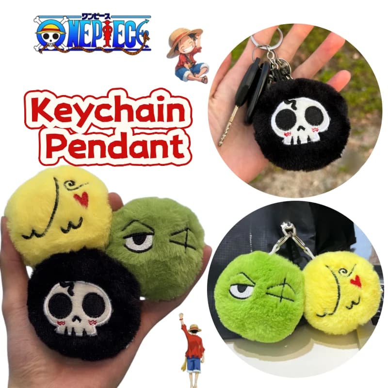 One Piece Luffy Roronoa Zoro High Color Value Keychain Cute Funny Boys and Girls Schoolbag Pencil Bag Doll Pendant Decoration