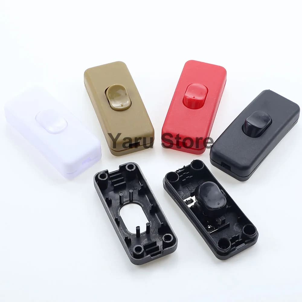 Yaru 10 Pezzi Interruttori a Levetta per Cavo Lampada da Tavolo, Interruttore Luce AC 250V ON/OFF per Luci LED, Interruttore Elettrico per Cablaggio