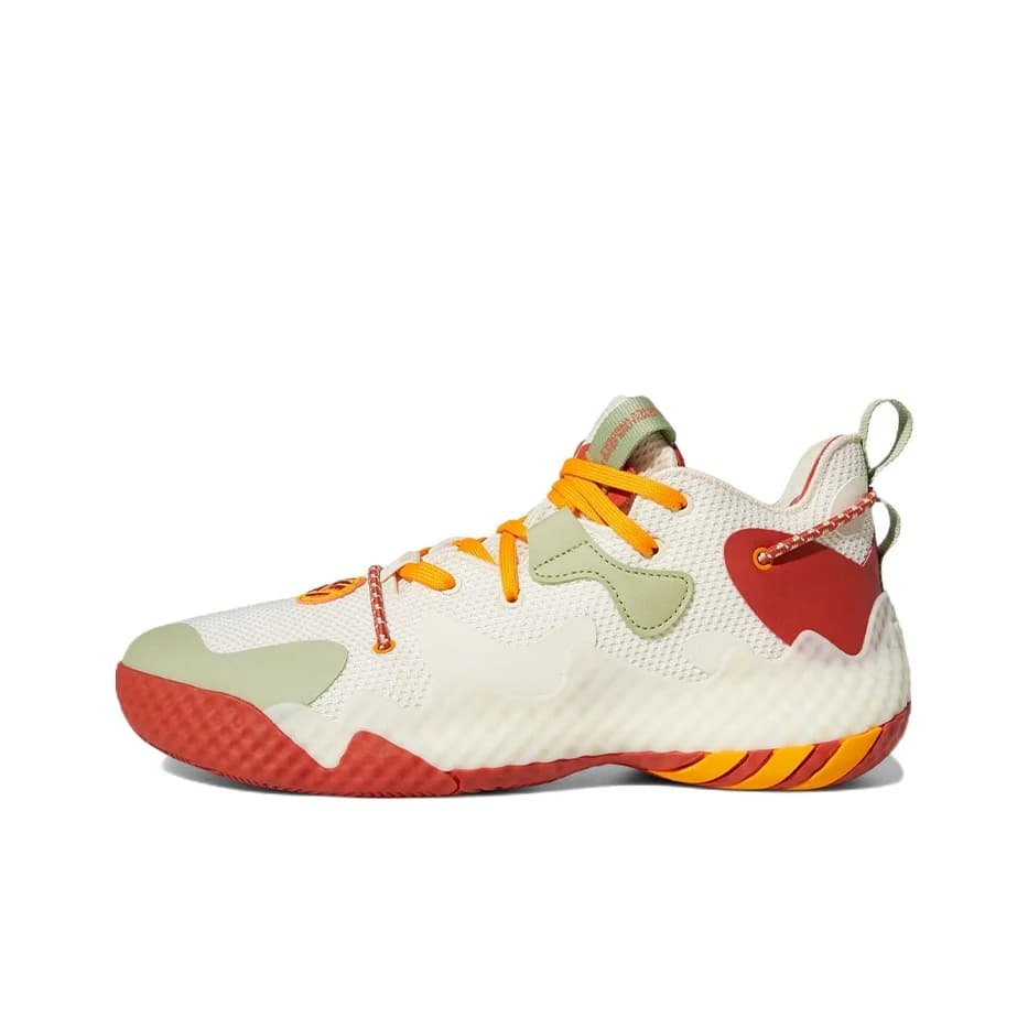 Adidas Harden Vol.6 Basketball Shoes Men's Mid Top White/Light Umber/Red GW9030