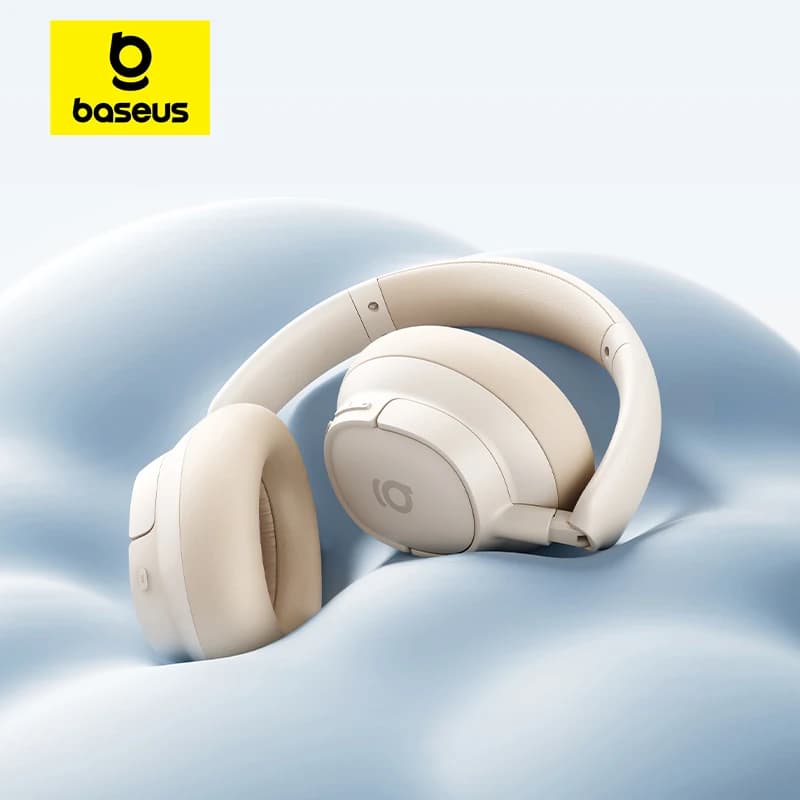 Baseus ANC Wireless Headphones 80H Over Ear Earphones 95% Noise Cancelling Headsets Headphone Bluetooth 6.0