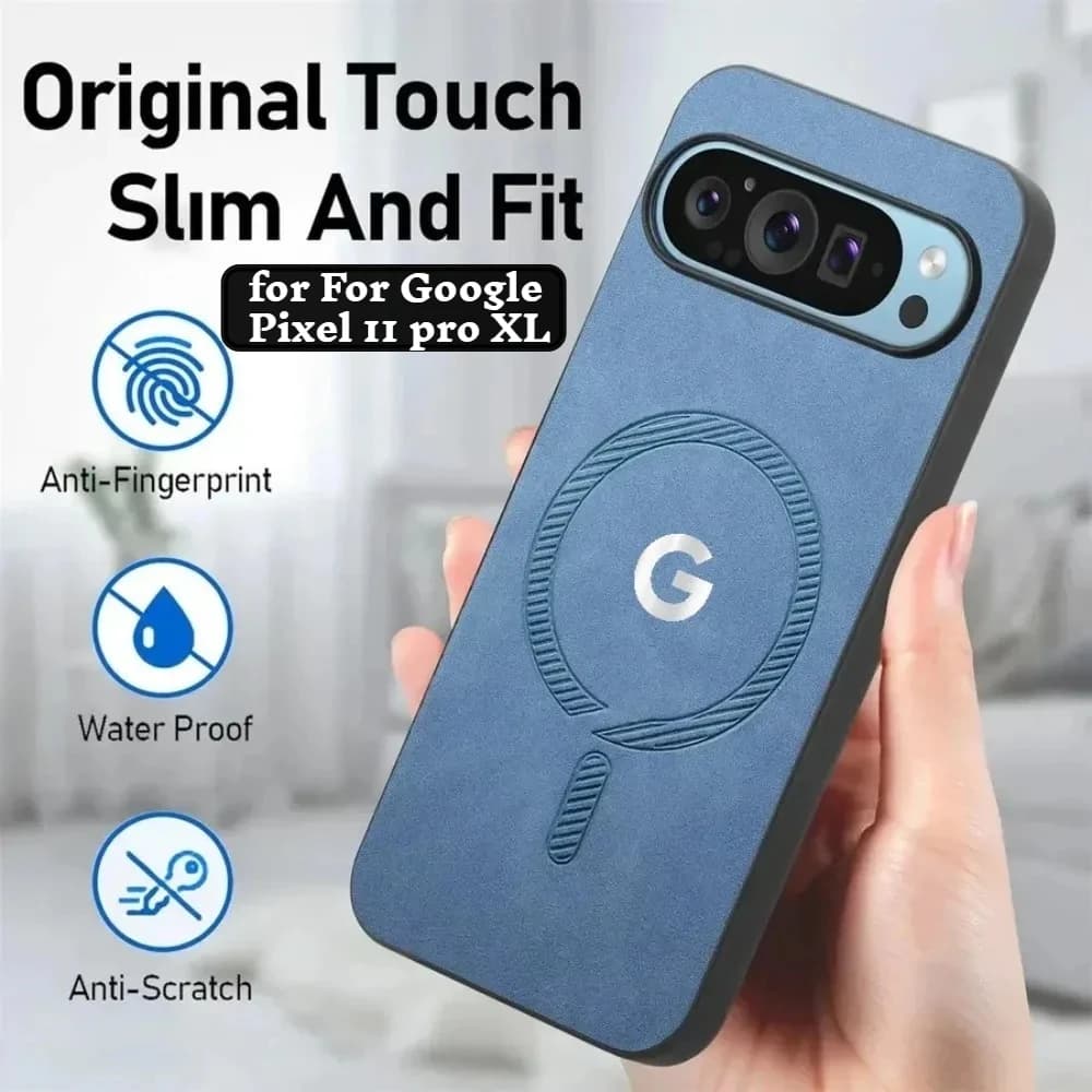 Premium Suede Skin-Friendly Magnetic Phone Case for Google Pixel 11 10 9 Pro XL Anti-Scratch for MagSafe Wireless Charging Cover