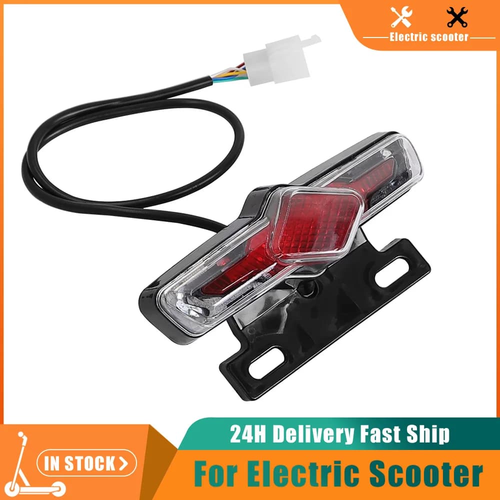 12V/36V-60V Fanale posteriore Indicatore di direzione Lampada per rack posteriore Luce LED impermeabile Luce di guida notturna di sicurezza per parte scooter elettrico