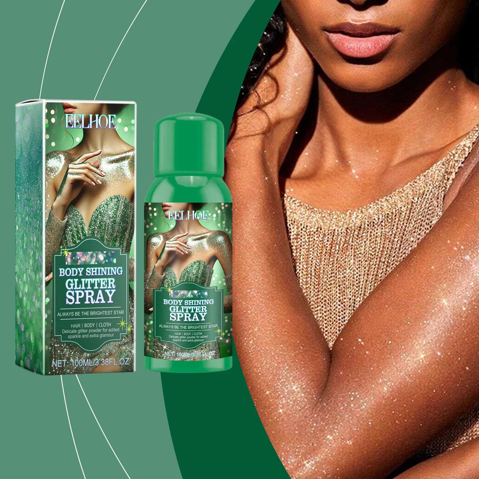 Evidenziatore spray - Dimensione radiosa naturale, schiarente intenso a lunga durata, polvere luccicante