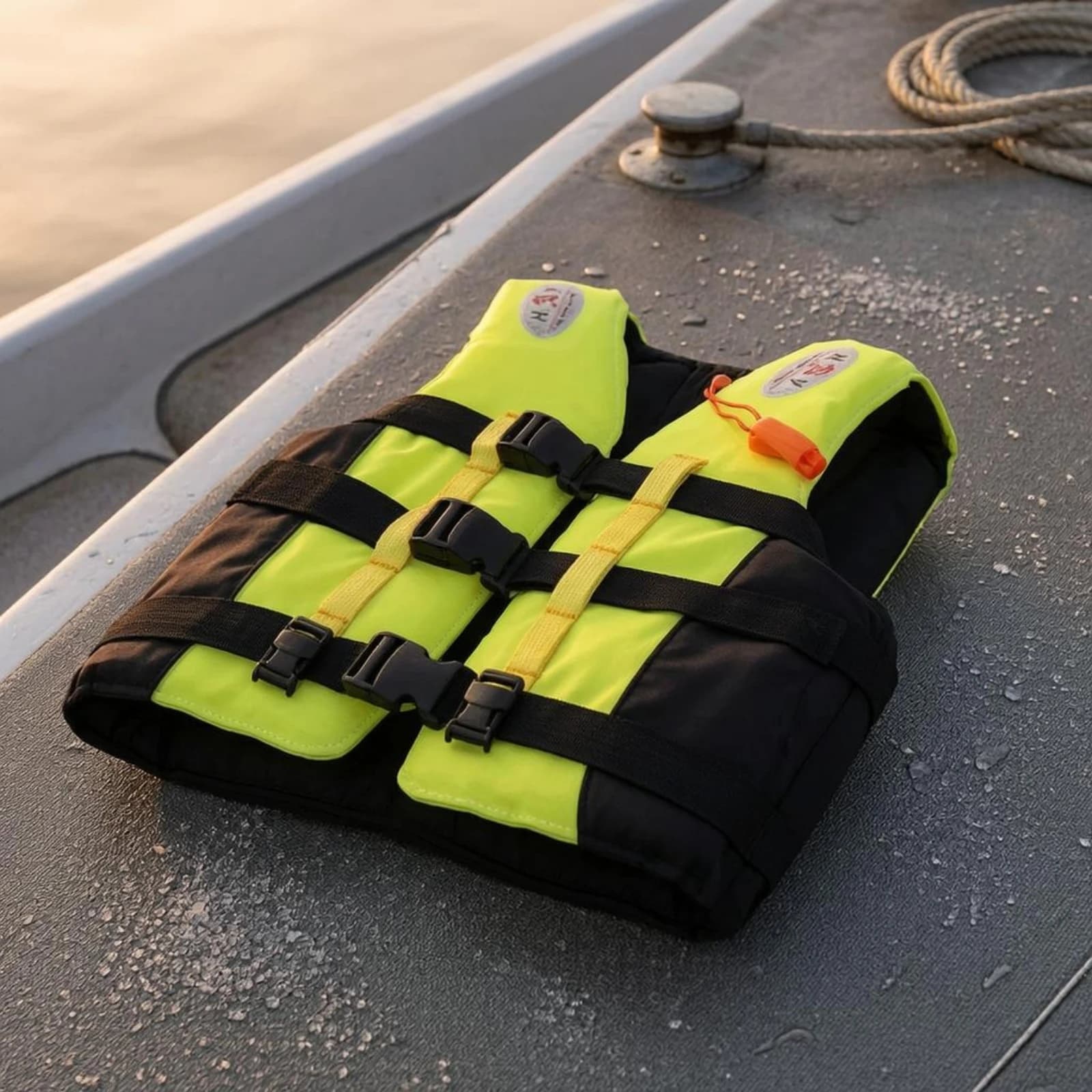 Adult Life Jacket Vest High-Visibility Padded Flotation Vest Adjustable Life Jacket Sleeveless for Adults, Swimming, Drifting