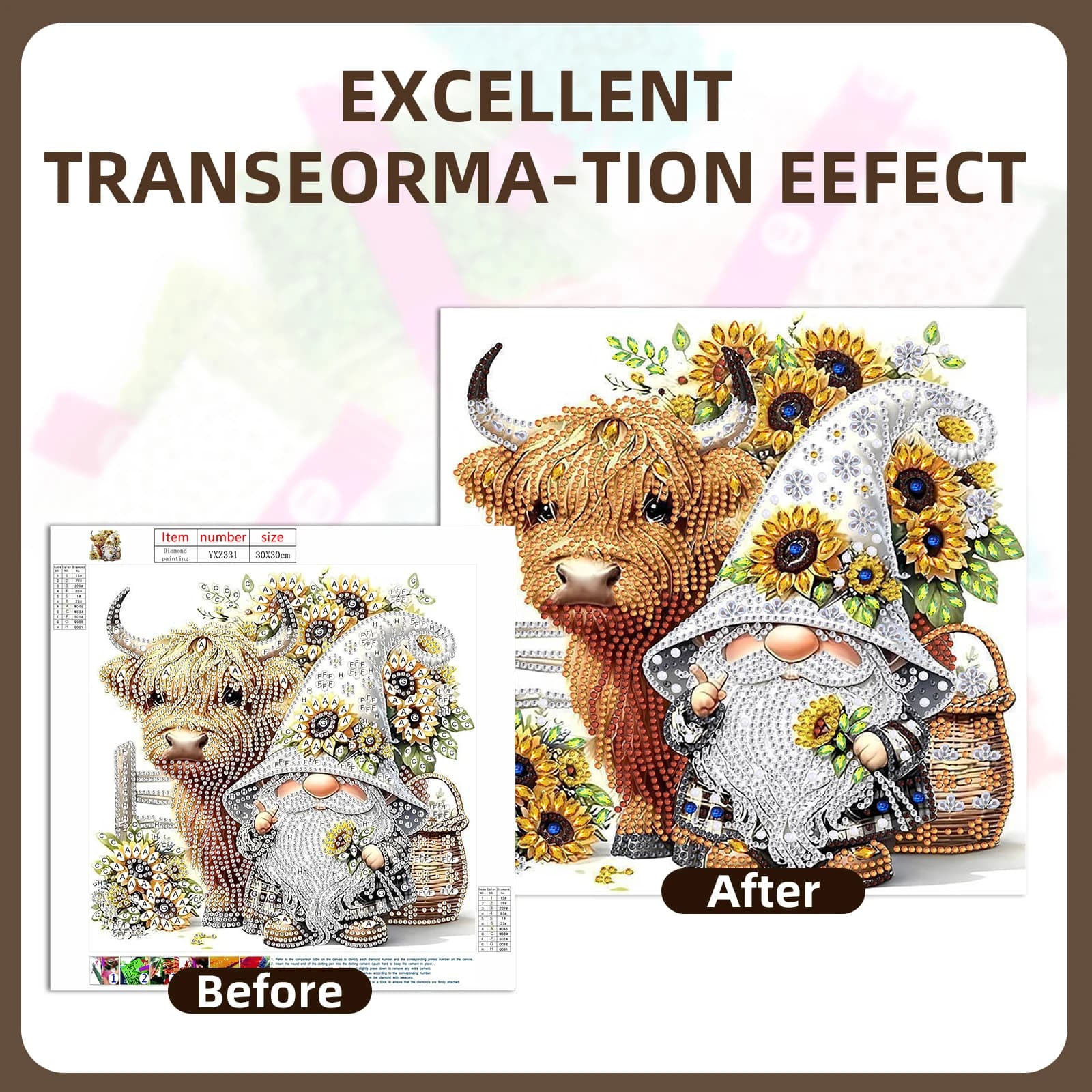 Animal Special Shaped DIY Partial Drill Diamond Art Kit for Adults Beginners Home Decor Diamonds Paintings Gem Art 11.81x11.81in