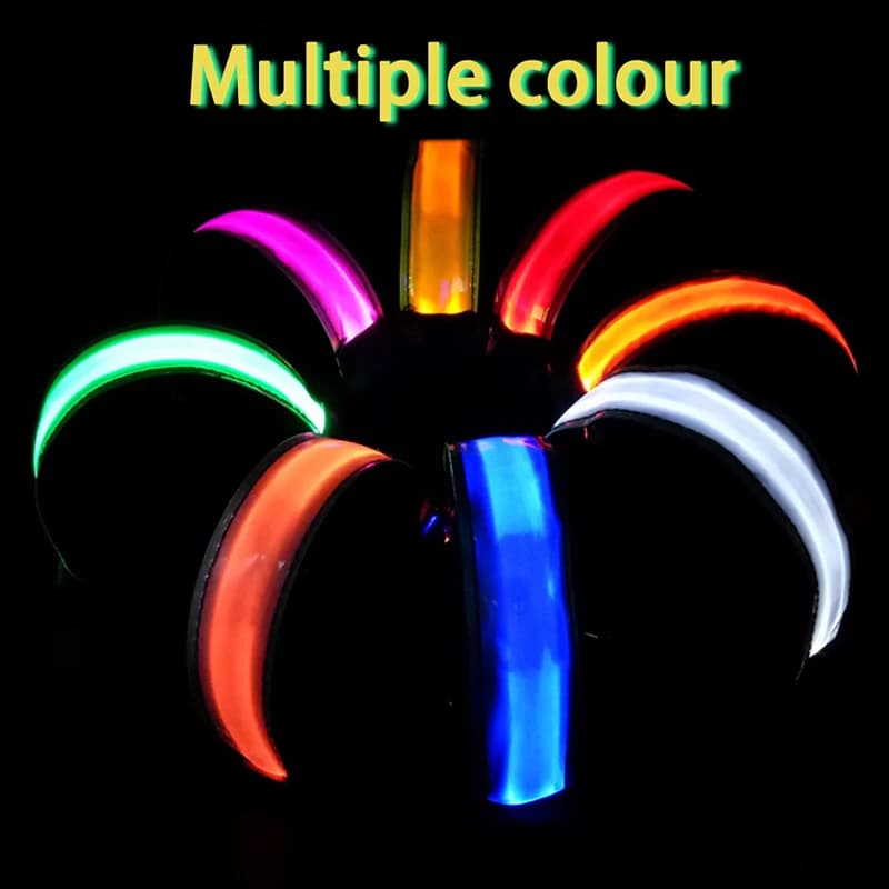 Charging USB LED Luminous Running Bracelet Night Security Belt Reflective Night Arm Band Light For Outdoor Sports