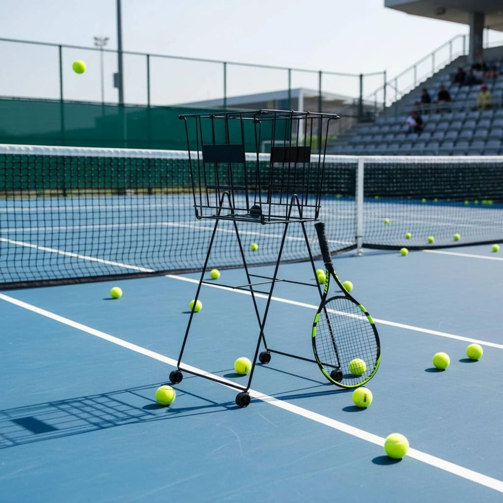 Tennis Ball Basket Easy to Assemble Pickleball Collector