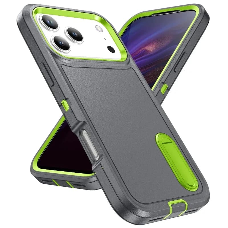 Custodia per telefono antiurto di grado militare OTT-B Armor Box per IPhone 17 Air 16E 15 14 13 Plus 12 Pro Max 5G Cover con cavalletto invisibile