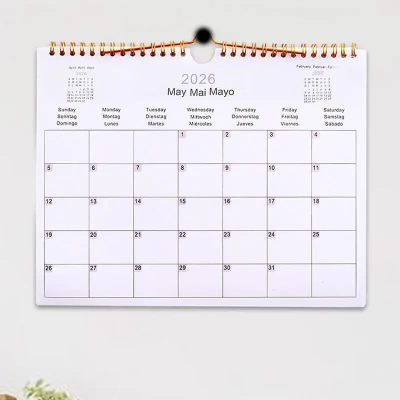 Calendario 2025 20252026 Calendario Planner Planner a bobina multilingue Agenda Organizzatore Programmazione per l'aula scolastica dell'home office
