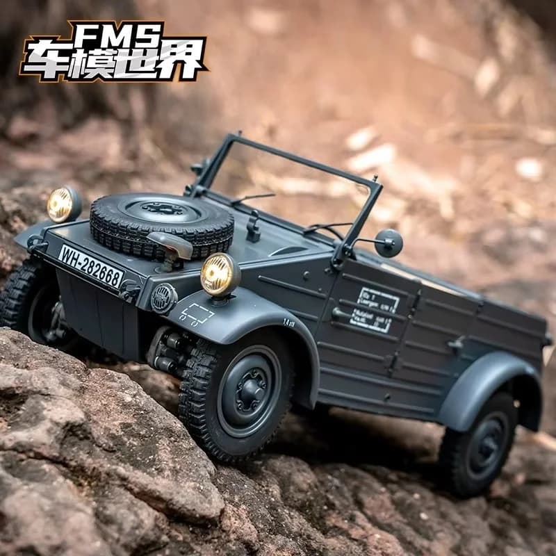FMS 1:12 82 Bucket Car, auto radiocomandata professionale RC, modello elettrico, auto da arrampicata fuoristrada a quattro ruote motrici della Seconda Guerra Mondiale