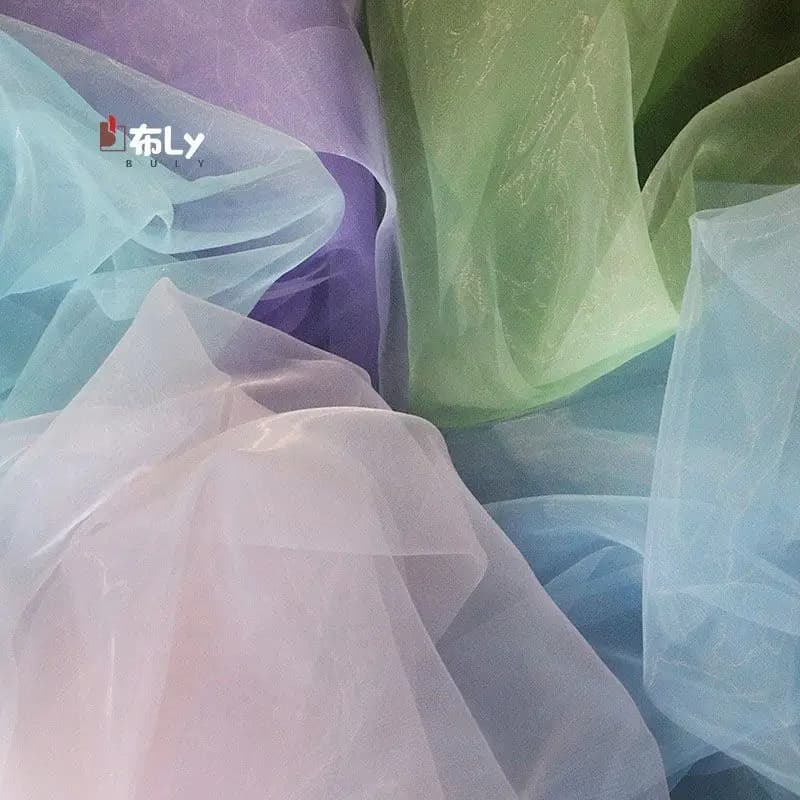 Tessuto in Tulle Lucido, Organza Morbida e Trasparente per Abiti da Sposa, Materiale per Abbigliamento di Design