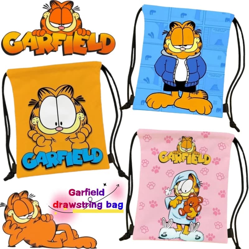 Nuovo Zaino Garfield Creativo di Alta Qualità con Stampa Anime Cartoon, Grande Capacità, Portatile, Impermeabile, per Studenti