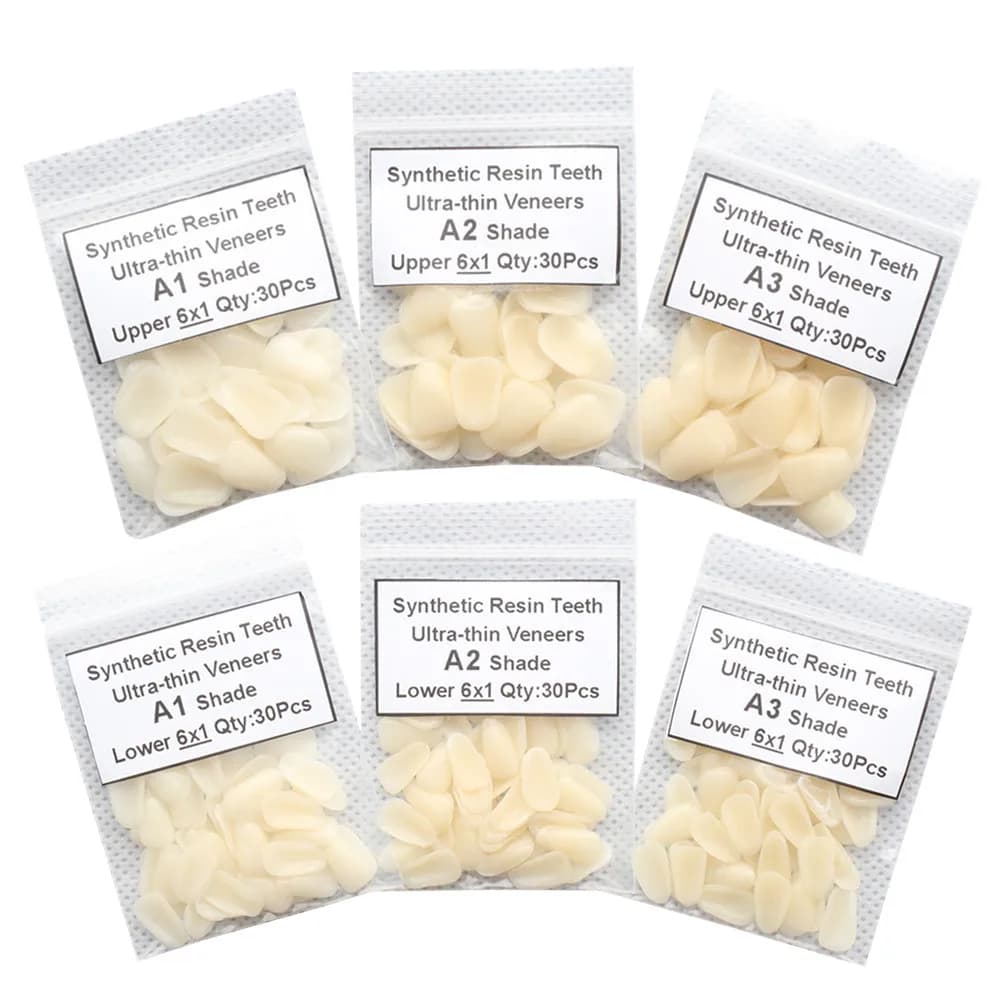 1 Pack A1 A2 A3 Dental Shadow Utra-Sottile Synthetic Resin Tooth Whitening Of Denti Top Veneers Lower Front Composite Dental