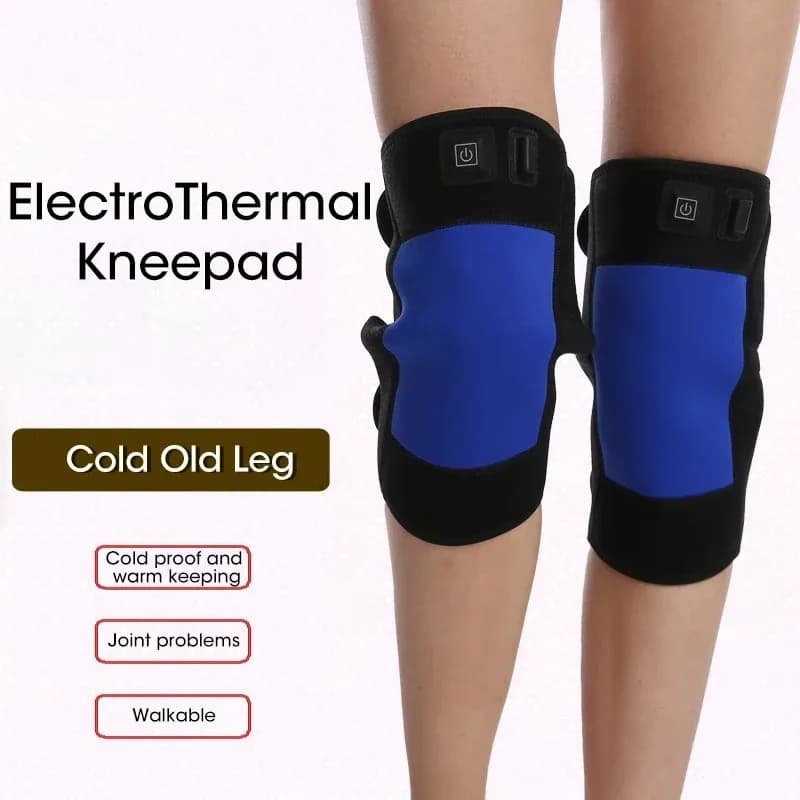 Supporto Riscaldato Elettrico Ricaricabile USB per Ginocchio, Caviglia e Polso, Compressione Regolabile per Alleviare il Dolore