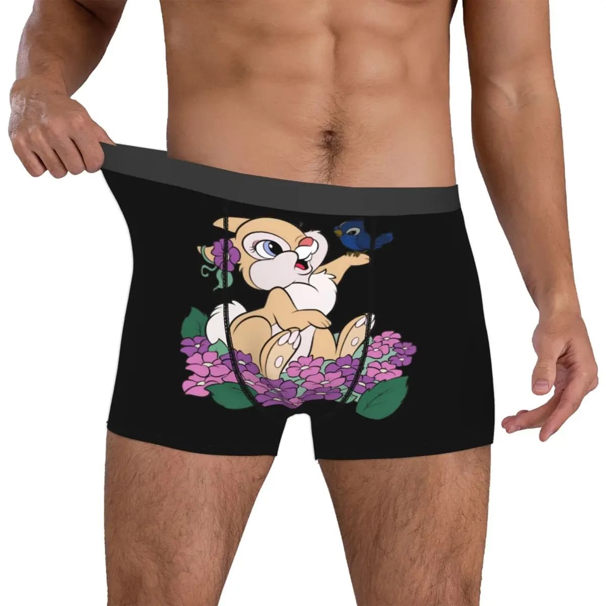 Boxer personalizzati B-Bambies per uomo, mutande Thumper stampate in 3D, slip elasticizzati