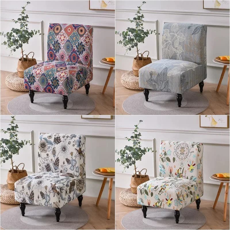 Nordic chair sheet without armrests Dining chair lining with stretch spandex accent Nordic sofa lining for living Christmas decoration