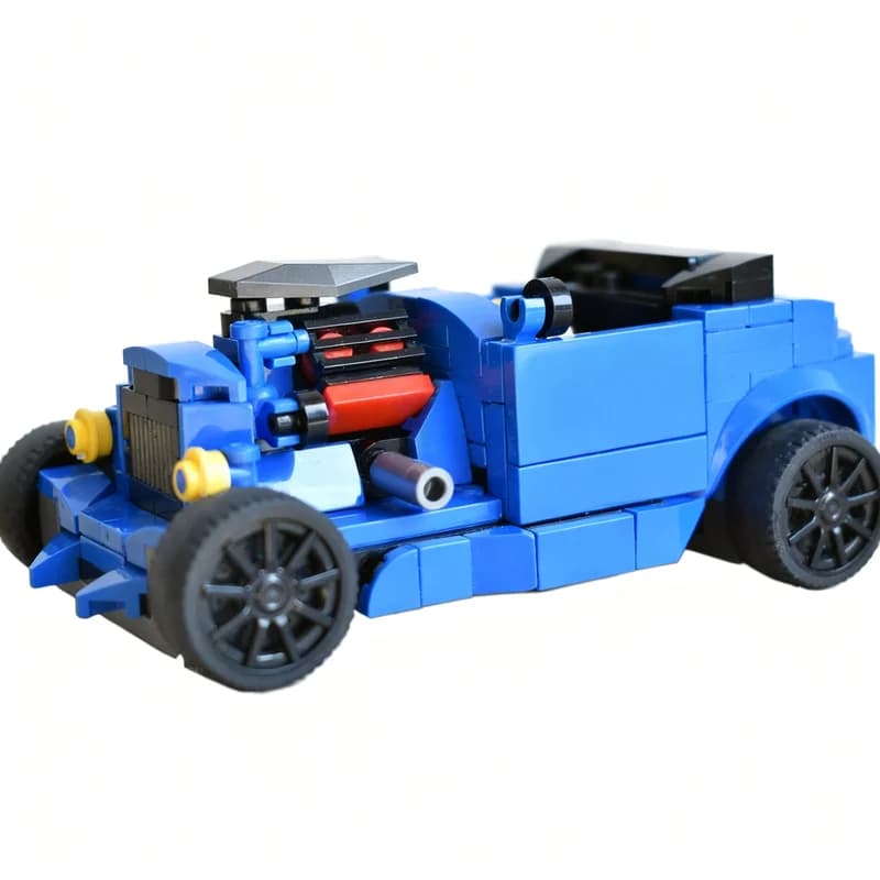 Set di Costruzioni MOC Hot Rod City Champions da 231 Pezzi, Giocattolo Educativo Creativo Fai-da-Te, Regalo di Natale