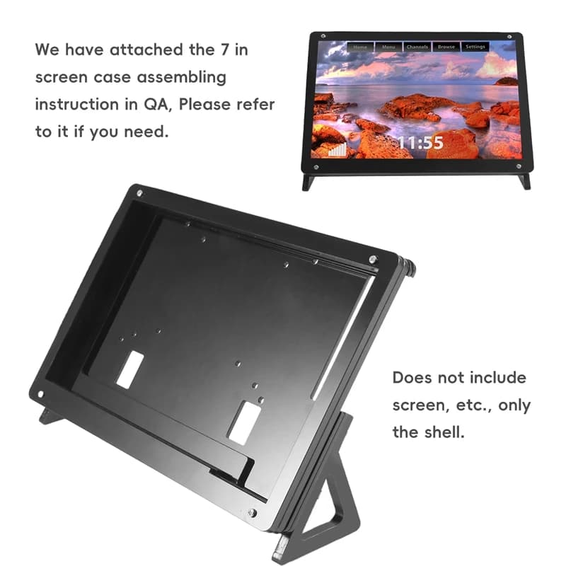 aB12B a 7 Inch LCD Acrylic Bracket Support Bracket for Raspberry Pi 3 model B+