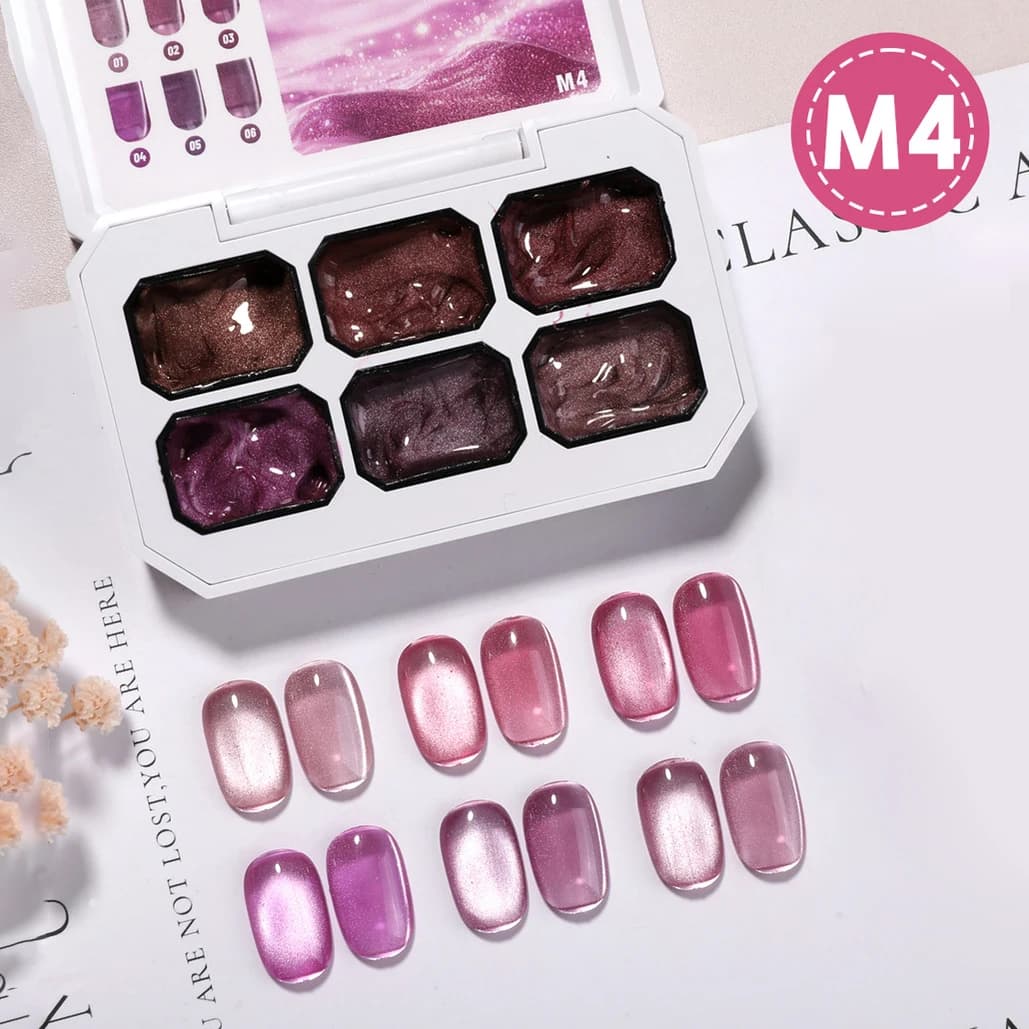 6Colors Patting Gel Smudge Canned High Saturation Popular Semi-Solid Cat Eye Gel Patt Patting Nail Polish Gel Nail Salon Special