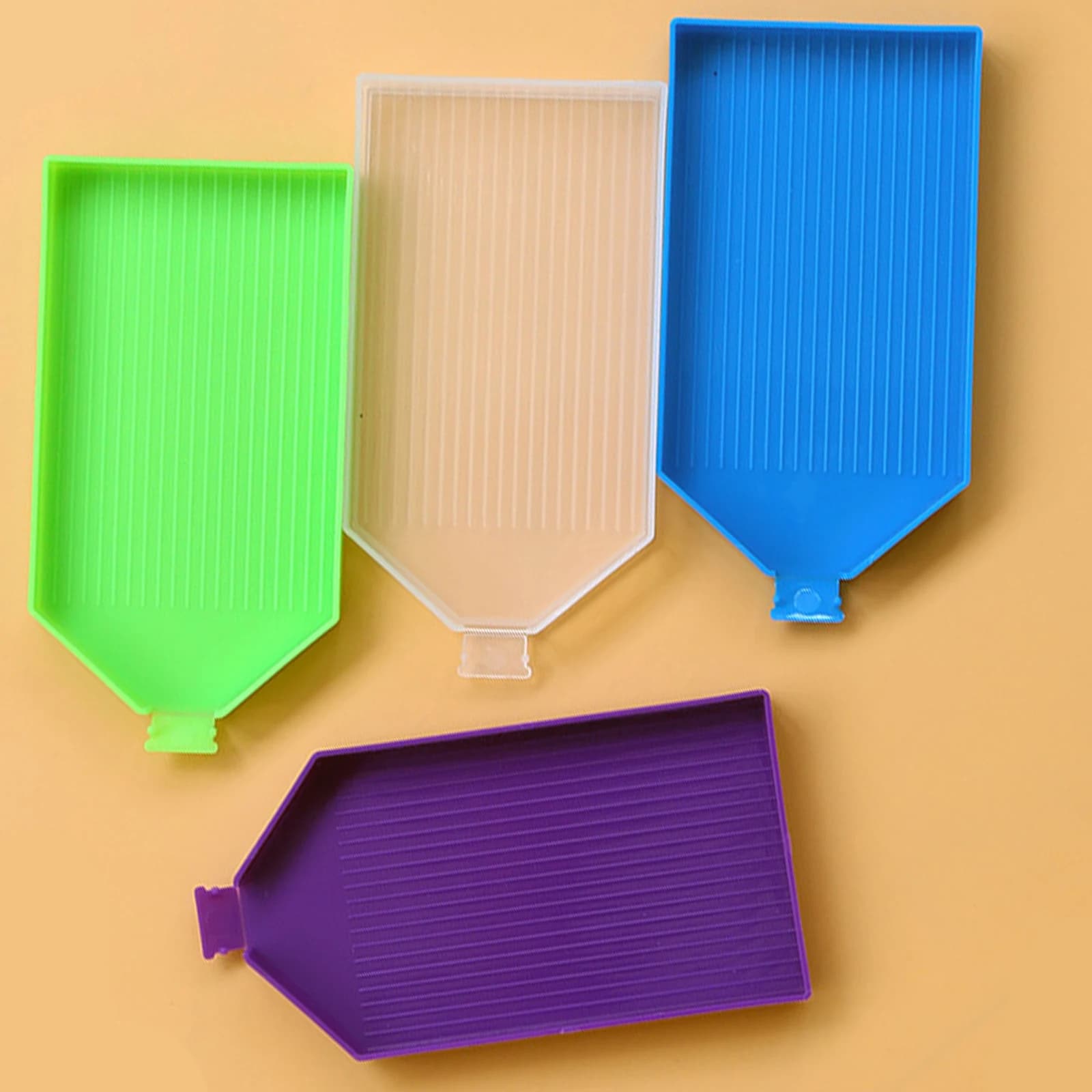 Vassoio per pittura con diamanti, vassoio per smistamento di perline in plastica, strumenti per kit di arte con diamanti, vassoio per contenitori di stoccaggio per strass e accessori