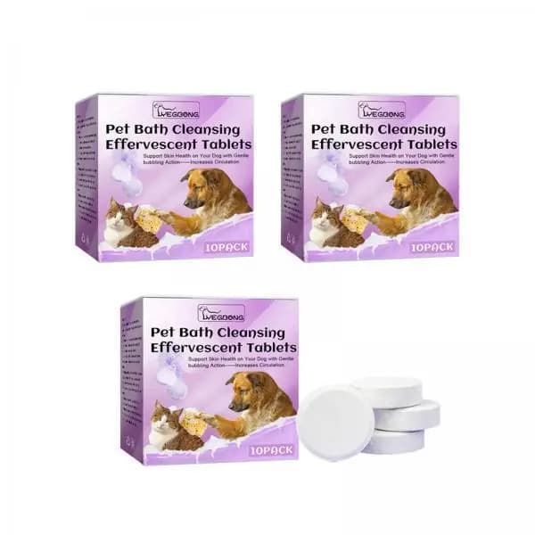 6x3Pcs Pet Cleaner Effervescent Tabs Dog Shower Washing Dog Shampoo Clean