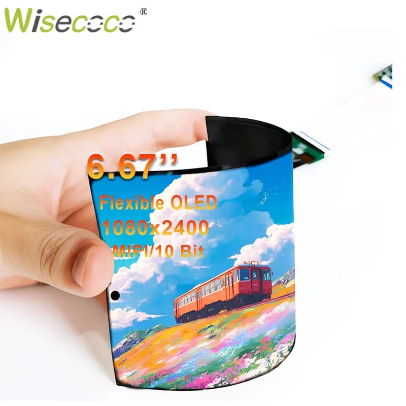 Flexible 6.67 inch 1080×2400 OLED Screen for Raspberry Pi, DIY prototype, MIPI controller board, 10 bit, 60Hz, 394PPI