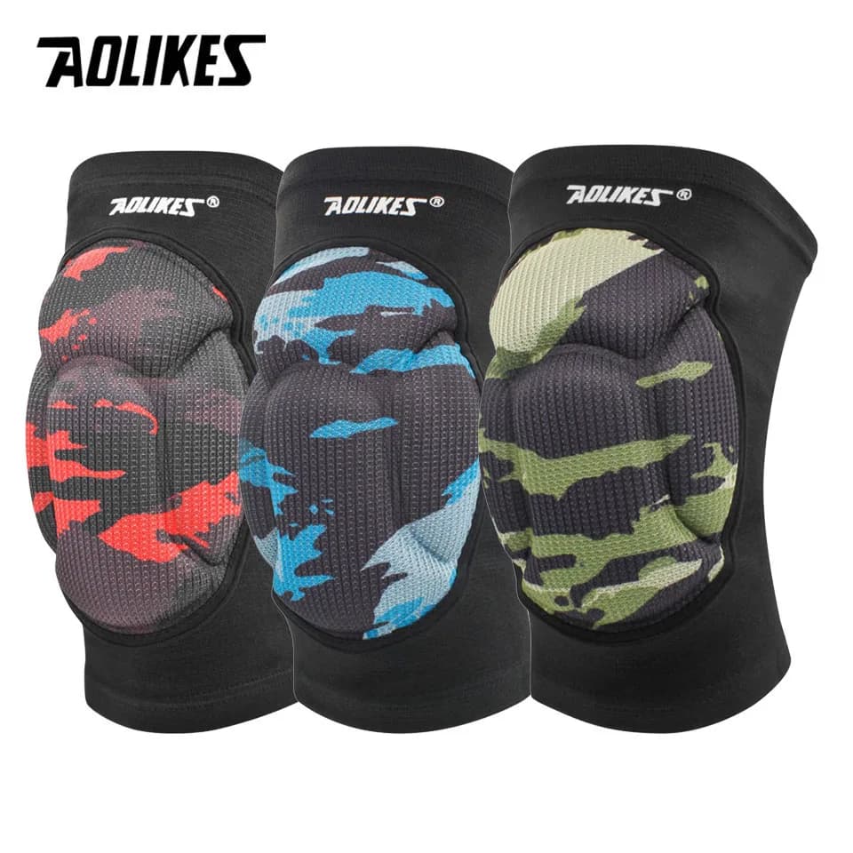 AOLIKES 1 paio di ginocchiere protettive in spugna spessa ginocchiera-supporto per ginocchiere da pallavolo antiscivolo elastico alto