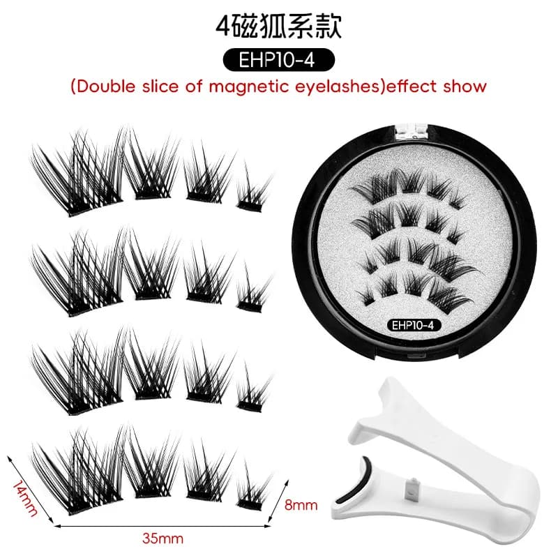 Ciglia Finte Magnetiche HP 4, Ciglia Magnetiche con Striscia Completa Supernaturale, Simulazione Ultra Morbida, Riutilizzabili Senza Colla