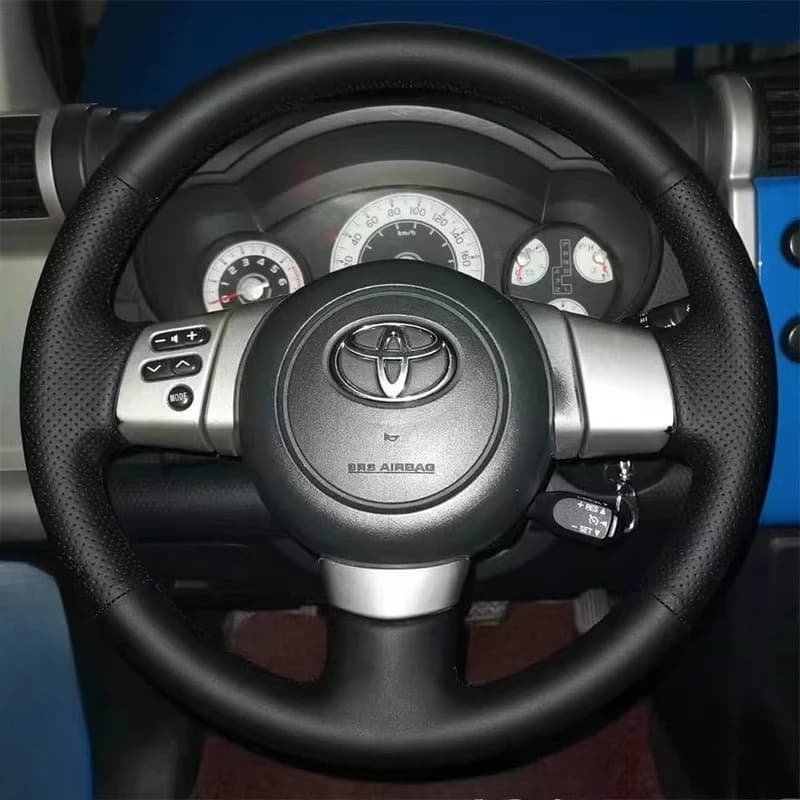 For Toyota FJ Cruiser 2006-2020 Cover in real black leather anti-slip hand sewn spare parts