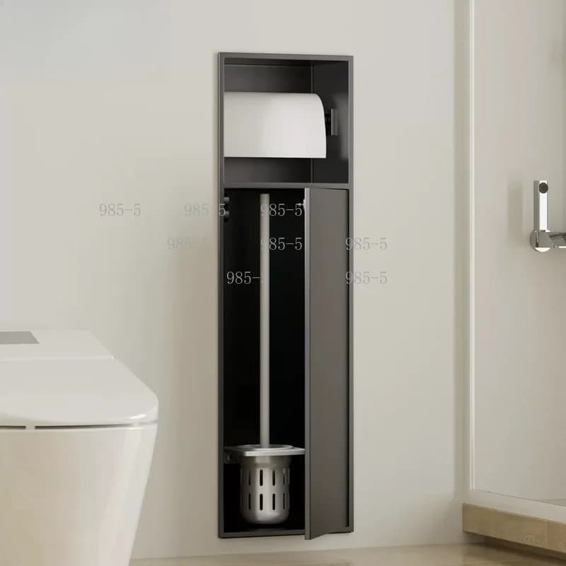 Embedded Concealed Niche, 304 Stainless Steel Niche for Hidden Toilet Brush and Tissue Box